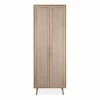 Calicosy Meubles D'entrée Et à Chaussures Armoire à Chaussures 2 Portes L70 Cm - Impression Effet Rotin -Meubles d'appoint Soldes armoire a chaussures 2 portes l70 cm impression effet rotin