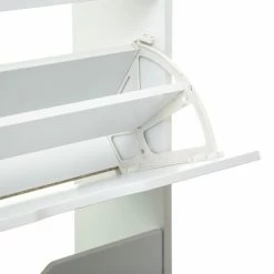 Five Simply Smart Meubles D'entrée Et à Chaussures Armoire à Chaussures Bois 3 Tiroirs Blanc -Meubles d'appoint Soldes armoire a chaussures bois 3 tiroirs blanc 2