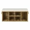 Maisons Du Monde Meubles D'entrée Et à Chaussures Banc 6 Casiers En Lin Et Bois De Sapin Marron -Meubles d'appoint Soldes banc 6 casiers en lin et bois de sapin marron 1000 4 32 222908 1