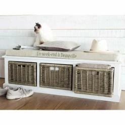 Maisons Du Monde Meubles D'entrée Et à Chaussures Banc De Rangement 3 Compartiments Blanc 12 Maisons Du Monde Meubles D'entrée Et à Chaussures Banc De Rangement 3 Compartiments Blanc -Meubles d'appoint Soldes banc de rangement 3 compartiments blanc 1000 6 0 110659 2