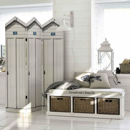 Maisons Du Monde Meubles D'entrée Et à Chaussures Banc De Rangement 3 Compartiments Blanc 8 Maisons Du Monde Meubles D'entrée Et à Chaussures Banc De Rangement 3 Compartiments Blanc – Image 6