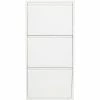 Kare Design Meubles D'entrée Et à Chaussures Casier à Chaussures 3 Tiroirs En Acier Blanc -Meubles d'appoint Soldes casier a chaussures 3 tiroirs en acier blanc
