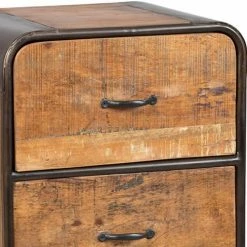 Altobuy Meubles D'entrée Et à Chaussures Chiffonnier 3 Tiroirs Aspect Vieilli -Meubles d'appoint Soldes chiffonnier 3 tiroirs aspect vieilli 2