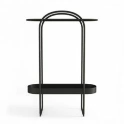 Potiron Paris Portemanteaux Et Patères Patère En Bois Et Métal Noir Et Or -Meubles d'appoint Soldes console en metal 2 plateaux noir