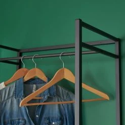 Mob In Valets De Nuits Et Portants Dressing Ouvert Modulable Et Combinable Noir -Meubles d'appoint Soldes dressing ouvert modulable et combinable noir 17