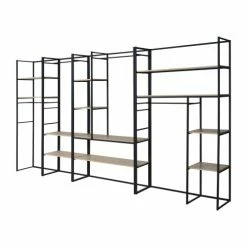 Mob In Valets De Nuits Et Portants Dressing Ouvert Modulable Et Combinable Noir