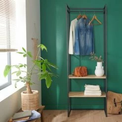 Mob In Valets De Nuits Et Portants Dressing Ouvert Modulable Et Combinable Noir -Meubles d'appoint Soldes dressing ouvert modulable et combinable noir 32