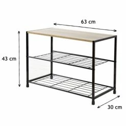 Casâme Meubles D'entrée Et à Chaussures Étagère à Chaussures 3 Niveaux - Noir -Meubles d'appoint Soldes etagere a chaussures 3 niveaux noir 5