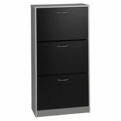 Calicosy Meubles D'entrée Et à Chaussures Etagère à Chaussures 3 Tiroirs - Blanc -Meubles d'appoint Soldes etagere a chaussures 3 tiroirs blanc 5