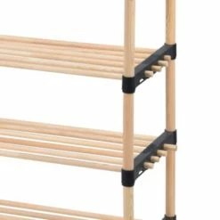 Wadiga Meubles D'entrée Et à Chaussures Étagère à Chaussures 4 étages En Bois - 76x28x58.5cm -Meubles d'appoint Soldes etagere a chaussures 4 etages en bois 76x28x58 5cm 1