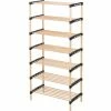 Wadiga Meubles D'entrée Et à Chaussures Étagère à Chaussures 7 étages En Bois - 56x28x110cm -Meubles d'appoint Soldes etagere a chaussures 7 etages en bois 56x28x110cm