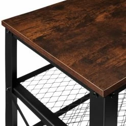 Tectake Meubles D'entrée Et à Chaussures Étagère à Chaussures BLACKPOOL 101x30,5x45,5cm Effet Bois Foncé -Meubles d'appoint Soldes etagere a chaussures blackpool 101x30 5x45 5cm effet bois fonce 2