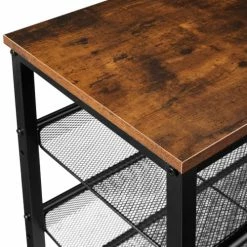 Tectake Meubles D'entrée Et à Chaussures Étagère à Chaussures BOURNEMOUTH 75,5x30,5x85,5cm Effet Bois Foncé -Meubles d'appoint Soldes etagere a chaussures bournemouth 75 5x30 5x85 5cm effet bois fonce 2