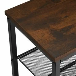 Tectake Meubles D'entrée Et à Chaussures Étagère à Chaussures SHEFFIELD 100x30,5x93cm Bois Foncé Industriel -Meubles d'appoint Soldes etagere a chaussures sheffield 100x30 5x93cm bois fonce industriel 2