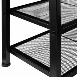 Tectake Meubles D'entrée Et à Chaussures Étagère à Chaussures TAUNTON 80x30x45,5cm Effet Bois Foncé Industriel -Meubles d'appoint Soldes etagere a chaussures taunton 80x30x45 5cm effet bois fonce industriel 5