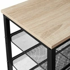 Tectake Meubles D'entrée Et à Chaussures Étagère à Chaussures WOLVERHAMPTON 75,5x30,5x69,5cm Effet Bois Clair -Meubles d'appoint Soldes etagere a chaussures wolverhampton 75 5x30 5x69 5cm effet bois clair 2