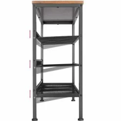 Tectake Meubles D'entrée Et à Chaussures Étagère à Chaussures WOLVERHAMPTON 75,5x30,5x69,5cm Effet Bois Foncé -Meubles d'appoint Soldes etagere a chaussures wolverhampton 75 5x30 5x69 5cm effet bois fonce 3