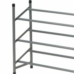 Wadiga Meubles D'entrée Et à Chaussures Étagère Rangement Chaussures Extensible Métal Gris - 61.5cm à 115cm -Meubles d'appoint Soldes etagere rangement chaussures extensible metal gris 61 5cm a 115cm 2