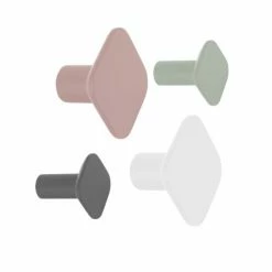 Present Time Portemanteaux Et Patères Lot De 4 Patères Carré