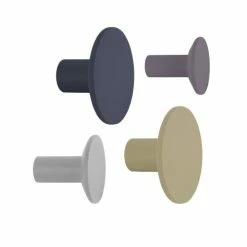 Produits populaires 15 Present Time Portemanteaux Et Patères Lot De 4 Patères Ronds Multicouleur