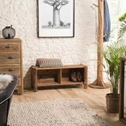 Meubles d'appoint Soldes -Meubles d'appoint Soldes meuble a chaussures 2 niches en pin recycle 1