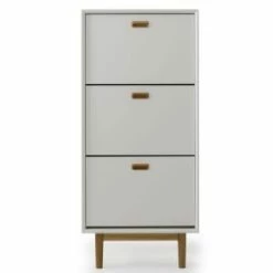 Meubles & Design Meubles D'entrée Et à Chaussures Meuble à Chaussures 3 Portes En Bois Vert -Meubles d'appoint Soldes meuble a chaussures 3 portes en bois blanc