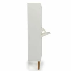 Meubles & Design Meubles D'entrée Et à Chaussures Meuble à Chaussures 3 Portes En Bois Blanc -Meubles d'appoint Soldes meuble a chaussures 3 portes en bois blanc 5