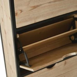 Maisons Du Monde Meubles D'entrée Et à Chaussures Meuble à Chaussures 3 Portes En épicéa Massif Et Métal Noir 7 Maisons Du Monde Meubles D'entrée Et à Chaussures Meuble à Chaussures 3 Portes En épicéa Massif Et Métal Noir -Meubles d'appoint Soldes meuble a chaussures 3 portes en epicea massif et metal noir 1000 9 21 209449 3