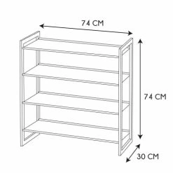 Toilinux Meubles D'entrée Et à Chaussures Meuble à Chaussures 4 étagères Blanc -Meubles d'appoint Soldes meuble a chaussures 4 etageres blanc 2