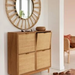 Maisons Du Monde Meubles D'entrée Et à Chaussures Meuble à Chaussures 4 Portes Cannage En Rotin 10 Maisons Du Monde Meubles D'entrée Et à Chaussures Meuble à Chaussures 4 Portes Cannage En Rotin -Meubles d'appoint Soldes meuble a chaussures 4 portes cannage en rotin 1000 5 4 217673 5