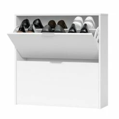 Dmora Meubles D'entrée Et à Chaussures Meuble à Chaussures Avec 2 Portes Effet Bois Blanc 8 Dmora Meubles D'entrée Et à Chaussures Meuble à Chaussures Avec 2 Portes Effet Bois Blanc -Meubles d'appoint Soldes meuble a chaussures avec 2 portes effet bois blanc 2