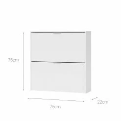 Dmora Meubles D'entrée Et à Chaussures Meuble à Chaussures Avec 2 Portes Effet Bois Blanc 9 Dmora Meubles D'entrée Et à Chaussures Meuble à Chaussures Avec 2 Portes Effet Bois Blanc -Meubles d'appoint Soldes meuble a chaussures avec 2 portes effet bois blanc 3