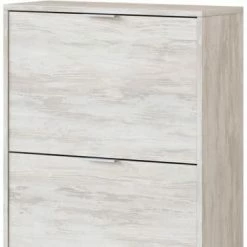 Usinestreet Meubles D'entrée Et à Chaussures Meuble à Chaussures Couleur Bois Clair 18 Paires L60cm X H113cm -Meubles d'appoint Soldes meuble a chaussures couleur bois clair 18 paires l60cm x h113cm 4