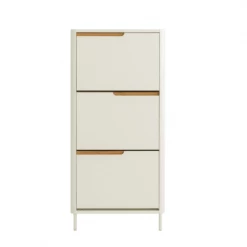 Meubles & Design Meubles D'entrée Et à Chaussures Meuble à Chaussures Design En Bois Blanc -Meubles d'appoint Soldes meuble a chaussures design en bois blanc 2