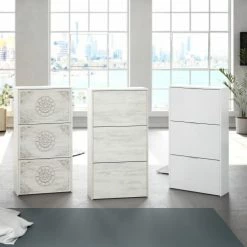 Dmora Meubles D'entrée Et à Chaussures Meuble à Chaussures Effet Bois Blanc 11 Dmora Meubles D'entrée Et à Chaussures Meuble à Chaussures Effet Bois Blanc -Meubles d'appoint Soldes meuble a chaussures effet bois blanc 7