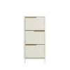 Tenzo Meubles D'entrée Et à Chaussures Meuble à Chaussures En Bois 3 Portes H131cm Blanc -Meubles d'appoint Soldes meuble a chaussures en bois 3 portes h131cm blanc