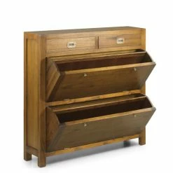 MOYCOR Meubles D'entrée Et à Chaussures Meuble à Chaussures En Bois De Mindi L100 -Meubles d'appoint Soldes meuble a chaussures en bois de mindi l100 4