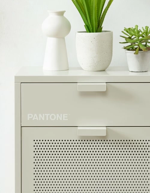 Pantone Meubles D'entrée Et à Chaussures Meuble à Chaussures Métal Beige Sable 3 Portes 6 Pantone Meubles D'entrée Et à Chaussures Meuble à Chaussures Métal Beige Sable 3 Portes – Image 4