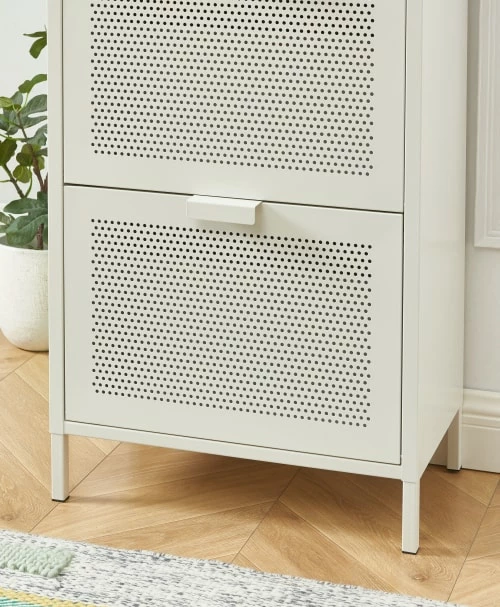 Pantone Meubles D'entrée Et à Chaussures Meuble à Chaussures Métal Beige Sable 3 Portes 7 Pantone Meubles D'entrée Et à Chaussures Meuble à Chaussures Métal Beige Sable 3 Portes – Image 5