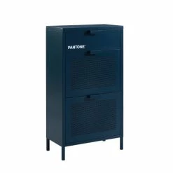 Pantone Meubles D'entrée Et à Chaussures Meuble à Chaussures Métal Bleu Nuit 3 Portes 10 Pantone Meubles D'entrée Et à Chaussures Meuble à Chaussures Métal Bleu Nuit 3 Portes -Meubles d'appoint Soldes meuble a chaussures metal bleu nuit 3 portes 2