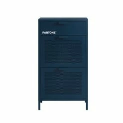 Pantone Meubles D'entrée Et à Chaussures Meuble à Chaussures Métal Bleu Nuit 3 Portes