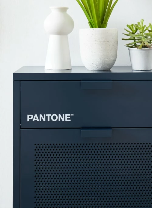 Pantone Meubles D'entrée Et à Chaussures Meuble à Chaussures Métal Bleu Nuit 3 Portes 6 Pantone Meubles D'entrée Et à Chaussures Meuble à Chaussures Métal Bleu Nuit 3 Portes – Image 4