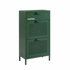 Pantone Meubles D'entrée Et à Chaussures Meuble à Chaussures Métal Vert Olive 3 Portes 10 Pantone Meubles D'entrée Et à Chaussures Meuble à Chaussures Métal Vert Olive 3 Portes -Meubles d'appoint Soldes meuble a chaussures metal vert olive 3 portes 2