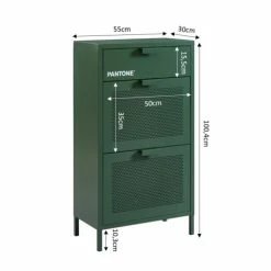 Pantone Meubles D'entrée Et à Chaussures Meuble à Chaussures Métal Vert Olive 3 Portes 13 Pantone Meubles D'entrée Et à Chaussures Meuble à Chaussures Métal Vert Olive 3 Portes -Meubles d'appoint Soldes meuble a chaussures metal vert olive 3 portes 5
