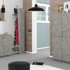 Dmora Meubles D'entrée Et à Chaussures Meuble à Chaussures Moderne Effet Bois Béton 10 Dmora Meubles D'entrée Et à Chaussures Meuble à Chaussures Moderne Effet Bois Béton -Meubles d'appoint Soldes meuble a chaussures moderne effet bois beton 2