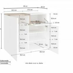 Dmora Meubles D'entrée Et à Chaussures Meuble à Chaussures Moderne Effet Bois Blanc -Meubles d'appoint Soldes meuble a chaussures moderne effet bois blanc 14