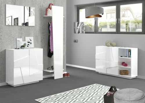 Dmora Meubles D'entrée Et à Chaussures Meuble à Chaussures Moderne Effet Bois Blanc 5 Dmora Meubles D'entrée Et à Chaussures Meuble à Chaussures Moderne Effet Bois Blanc – Image 3