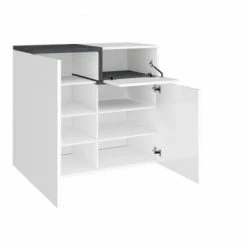 Dmora Meubles D'entrée Et à Chaussures Meuble à Chaussures Moderne Effet Bois Blanc -Meubles d'appoint Soldes meuble a chaussures moderne effet bois blanc 23