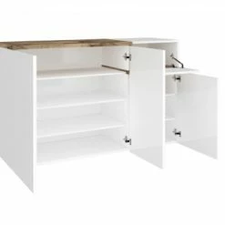 Dmora Meubles D'entrée Et à Chaussures Meuble à Chaussures Moderne Effet Bois Blanc 9 Dmora Meubles D'entrée Et à Chaussures Meuble à Chaussures Moderne Effet Bois Blanc -Meubles d'appoint Soldes meuble a chaussures moderne effet bois blanc 8