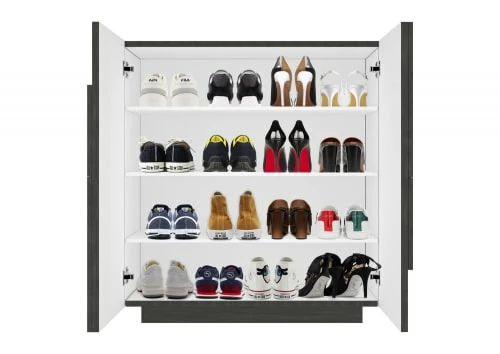 Dmora Meubles D'entrée Et à Chaussures Meuble à Chaussures Moderne Effet Bois Gris 8 Dmora Meubles D'entrée Et à Chaussures Meuble à Chaussures Moderne Effet Bois Gris – Image 6